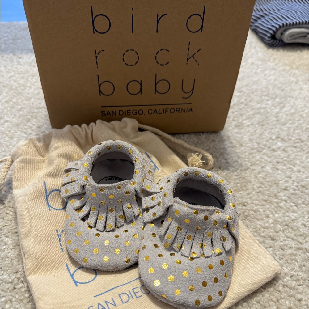 Champagne Bird Rock Baby Mocs